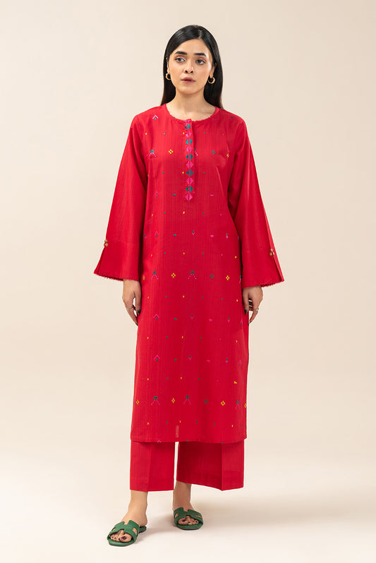 2 PIECE EMBROIDERED DORIA DOBBY SUIT (PRET)
