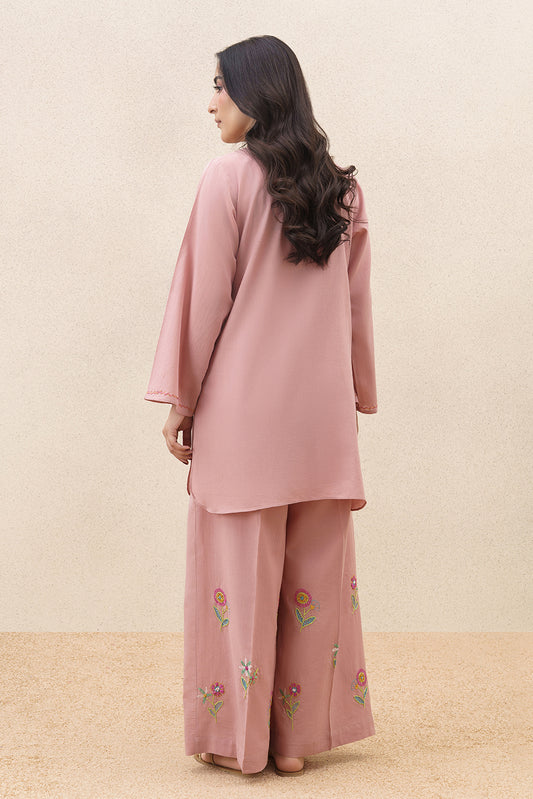 2 PIECE EMBROIDERED YARN DYED SUIT (PRET)