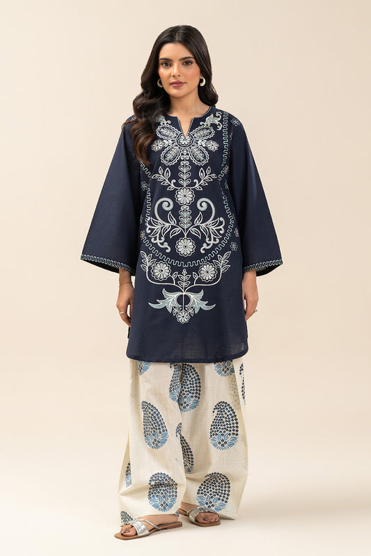 2 PIECE EMBROIDERED TWO WAY SLUB SUIT (PRET)