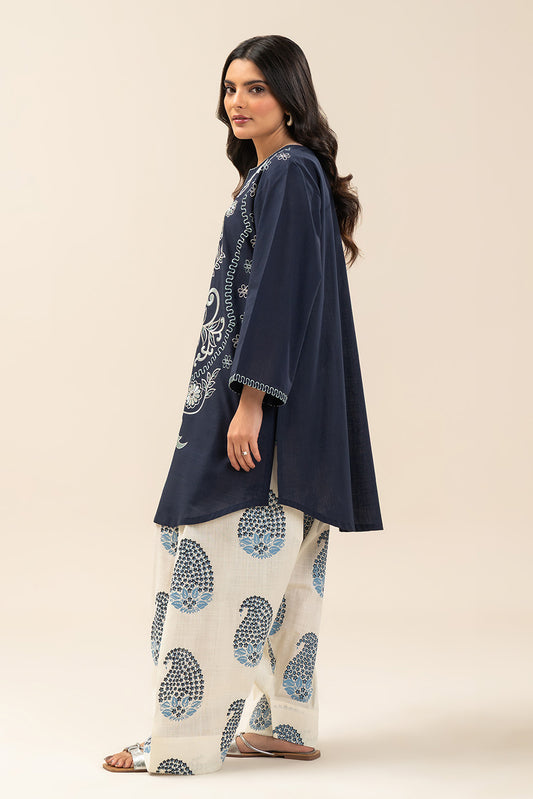 2 PIECE EMBROIDERED TWO WAY SLUB SUIT (PRET)