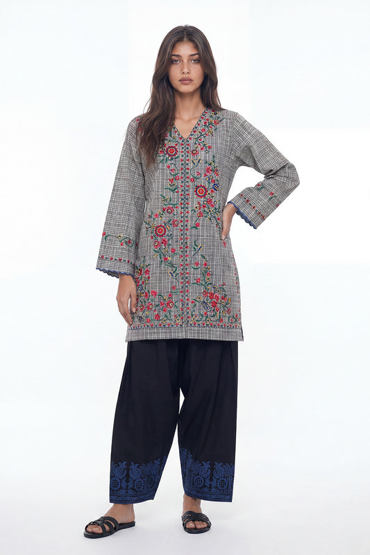 2 PIECE EMBROIDERED DORIA SUIT (PRET)