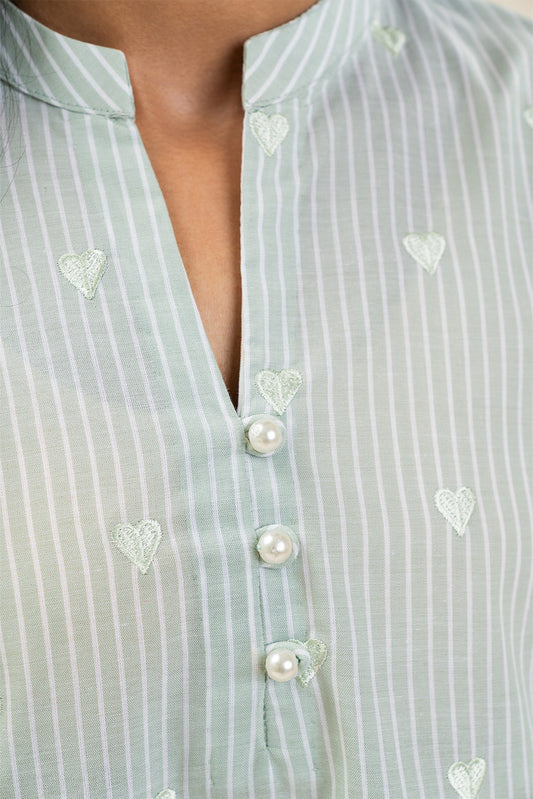 2 PIECE EMBROIDERED YARN DYED SUIT (PRET)