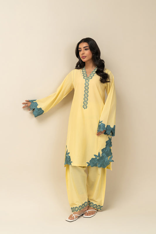 2 PIECE EMBROIDERED LAWN SUIT (PRET)