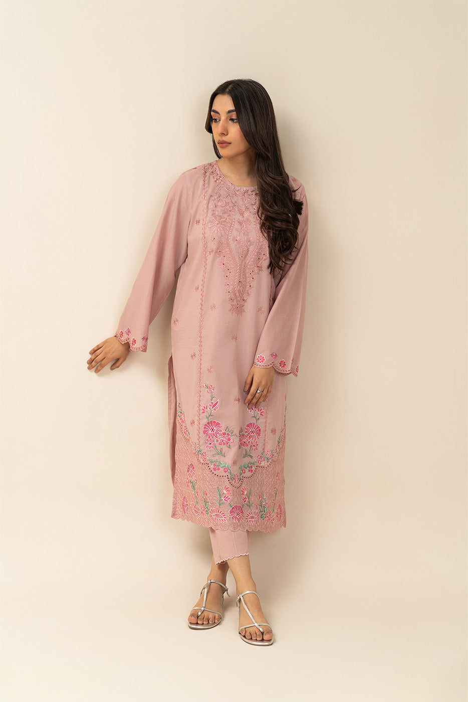 2 PIECE EMBROIDERED LAWN SUIT (PRET)