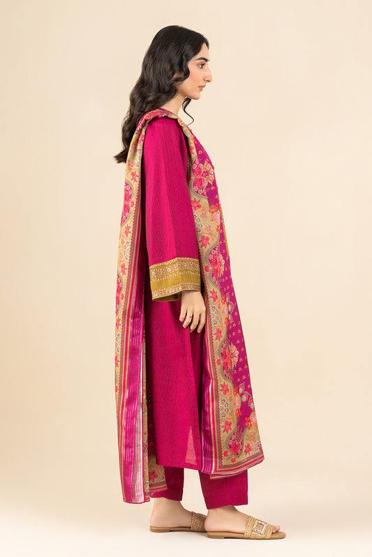 2 PIECE EMBROIDERED TWO TONE MISSOURI SUIT (PRET)