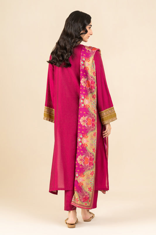 2 PIECE EMBROIDERED TWO TONE MISSOURI SUIT (PRET)
