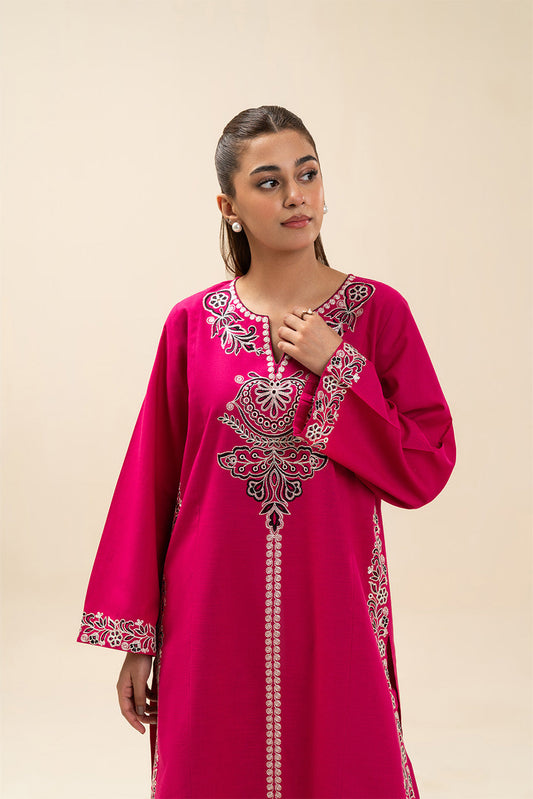 2 PIECE EMBROIDERED CD SLUB SUIT (PRET)