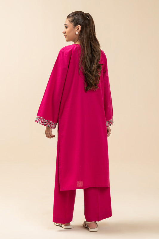 2 PIECE EMBROIDERED CD SLUB SUIT (PRET)