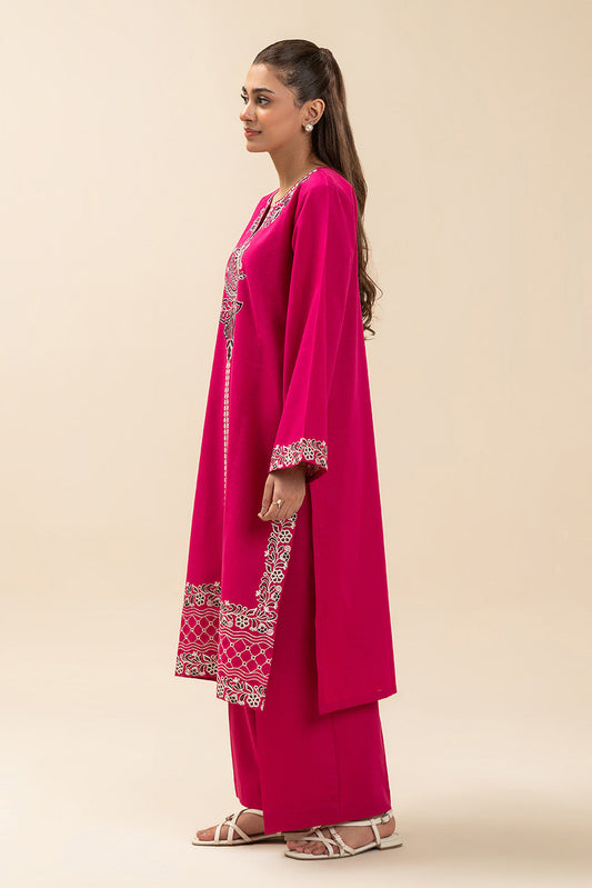 2 PIECE EMBROIDERED CD SLUB SUIT (PRET)