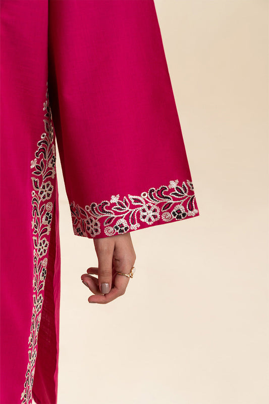 2 PIECE EMBROIDERED CD SLUB SUIT (PRET)