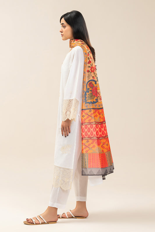 3 PIECE EMBROIDERED LAWN SUIT (PRET)