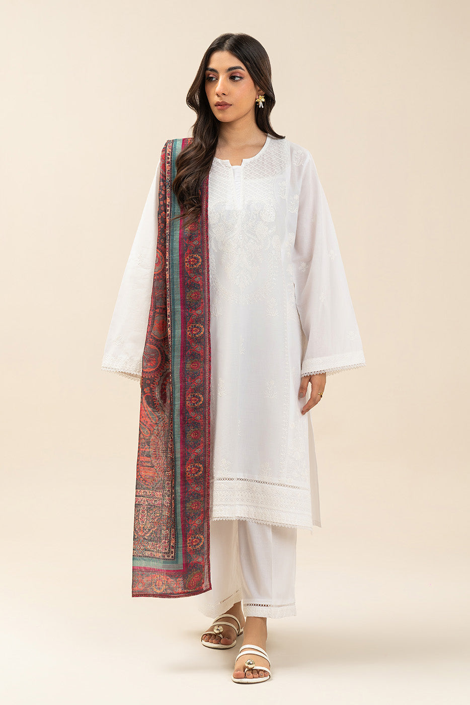 3 PIECE EMBROIDERED LAWN SUIT (PRET)