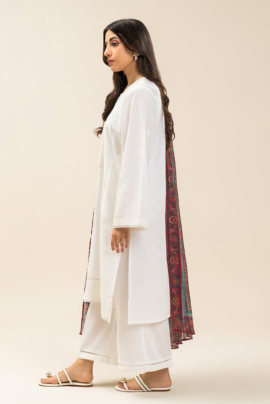 3 PIECE EMBROIDERED LAWN SUIT (PRET)