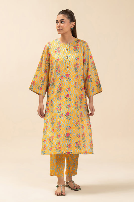 PRINTED  TWO WAY SLUB SHIRT (PRET)