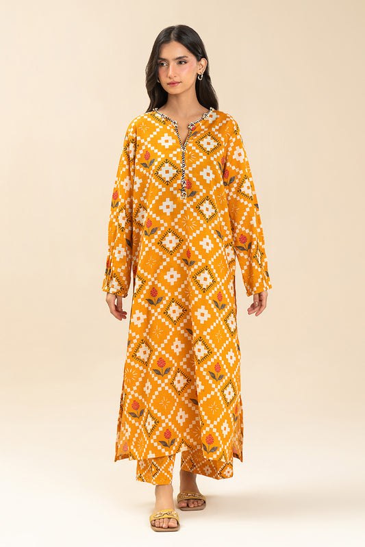 PRINTED LUREX LAWN SHIRT (PRET)