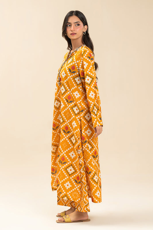 PRINTED LUREX LAWN SHIRT (PRET)