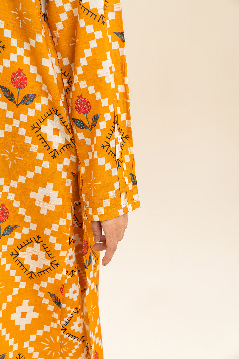 PRINTED LUREX LAWN SHIRT (PRET)