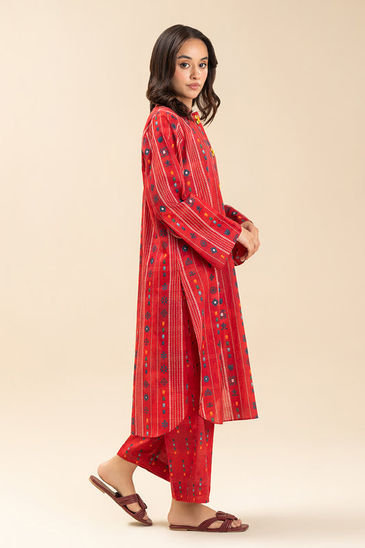 PRINTED LUREX LAWN SHIRT (PRET)