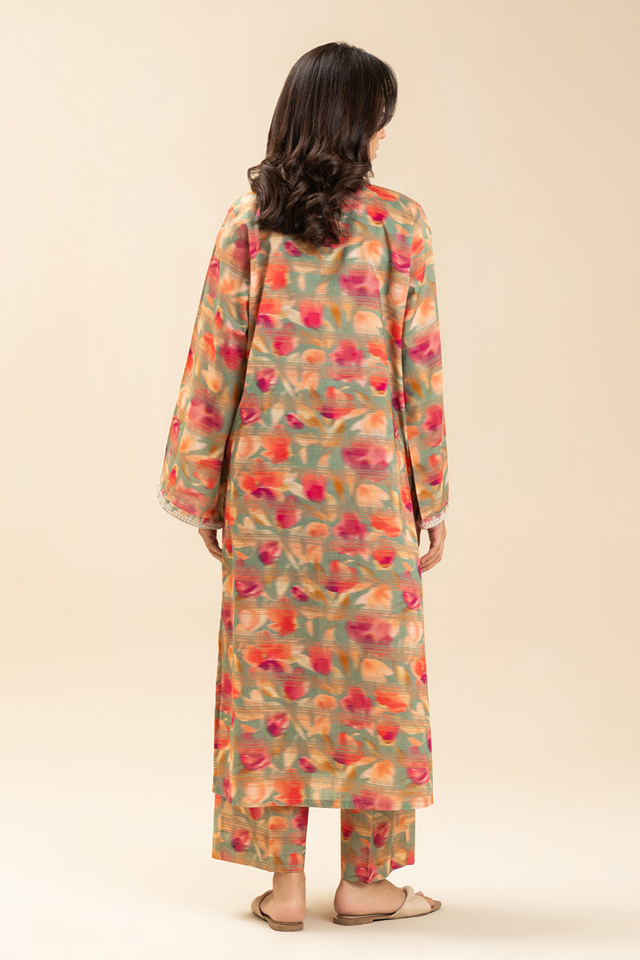 2 PIECE EMBROIDERED LUREX LAWN SUIT (PRET)