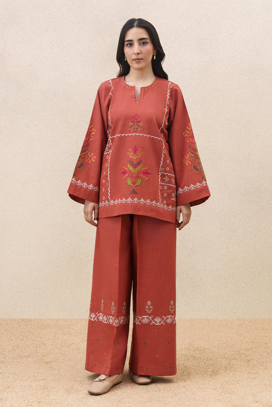 2 PIECE EMBROIDERED JACQUARD SUIT (FLOW)