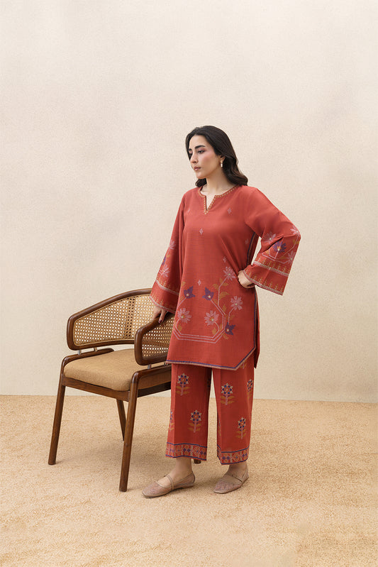 2 PIECE EMBROIDERED JACQUARD SUIT (FLOW)