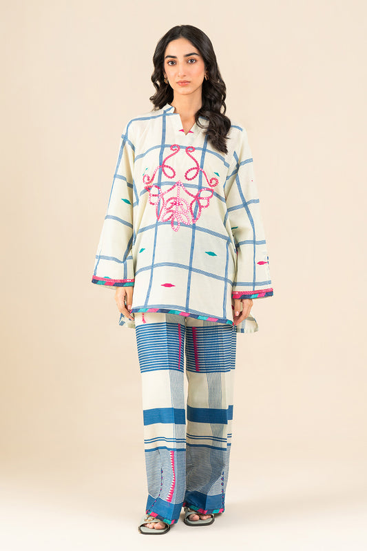2 PIECE EMBROIDERED JACQUARD SUIT (FLOW)