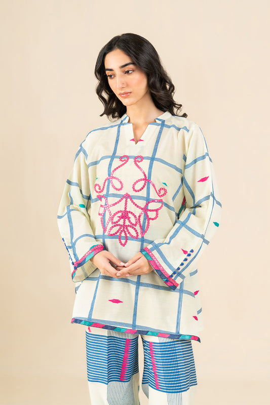 2 PIECE EMBROIDERED JACQUARD SUIT (FLOW)