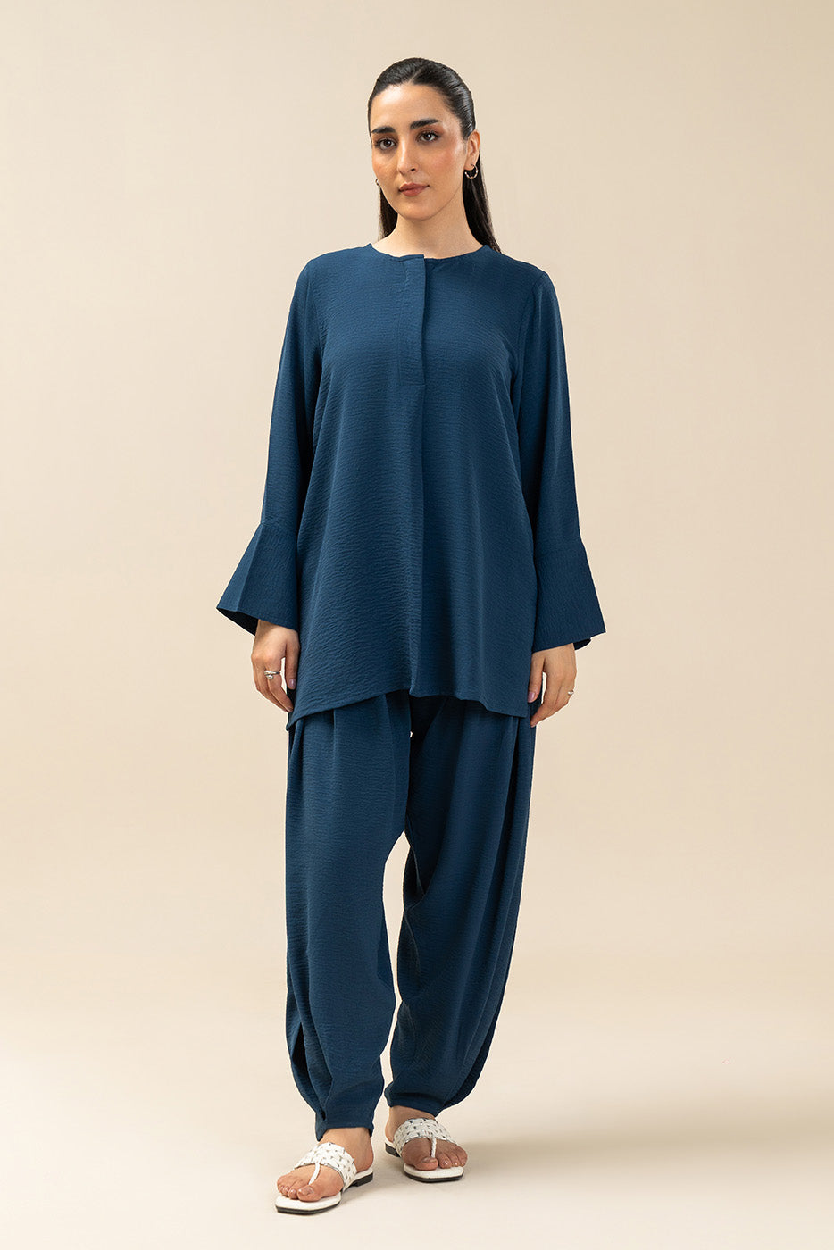 BASIC YARN DYED CO-ORD SET (FLOW)