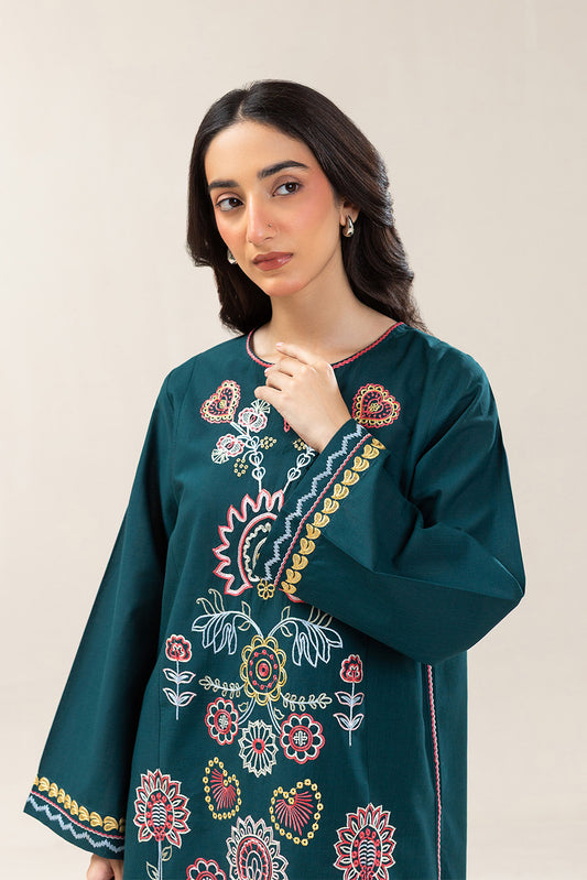 2 PIECE EMBROIDERED SLUB SUIT (FLOW)