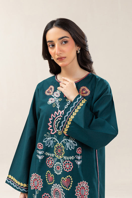 2 PIECE EMBROIDERED SLUB SUIT (FLOW)