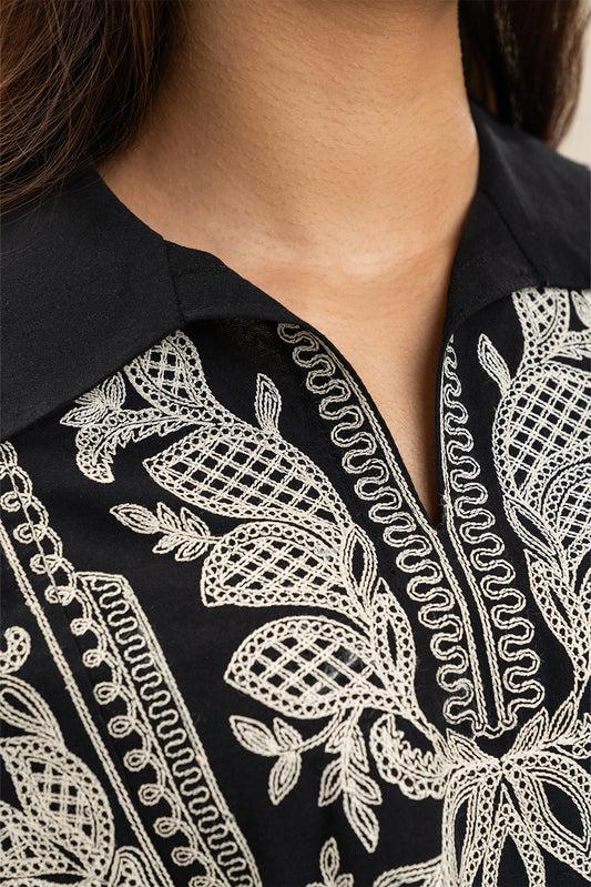 2 PIECE EMBROIDERED LINEN SUIT (FUSION)