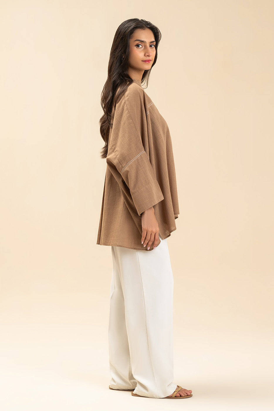 SOLID COTTON LINEN TOP (FLOW)