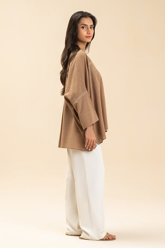 SOLID COTTON LINEN TOP (FLOW)