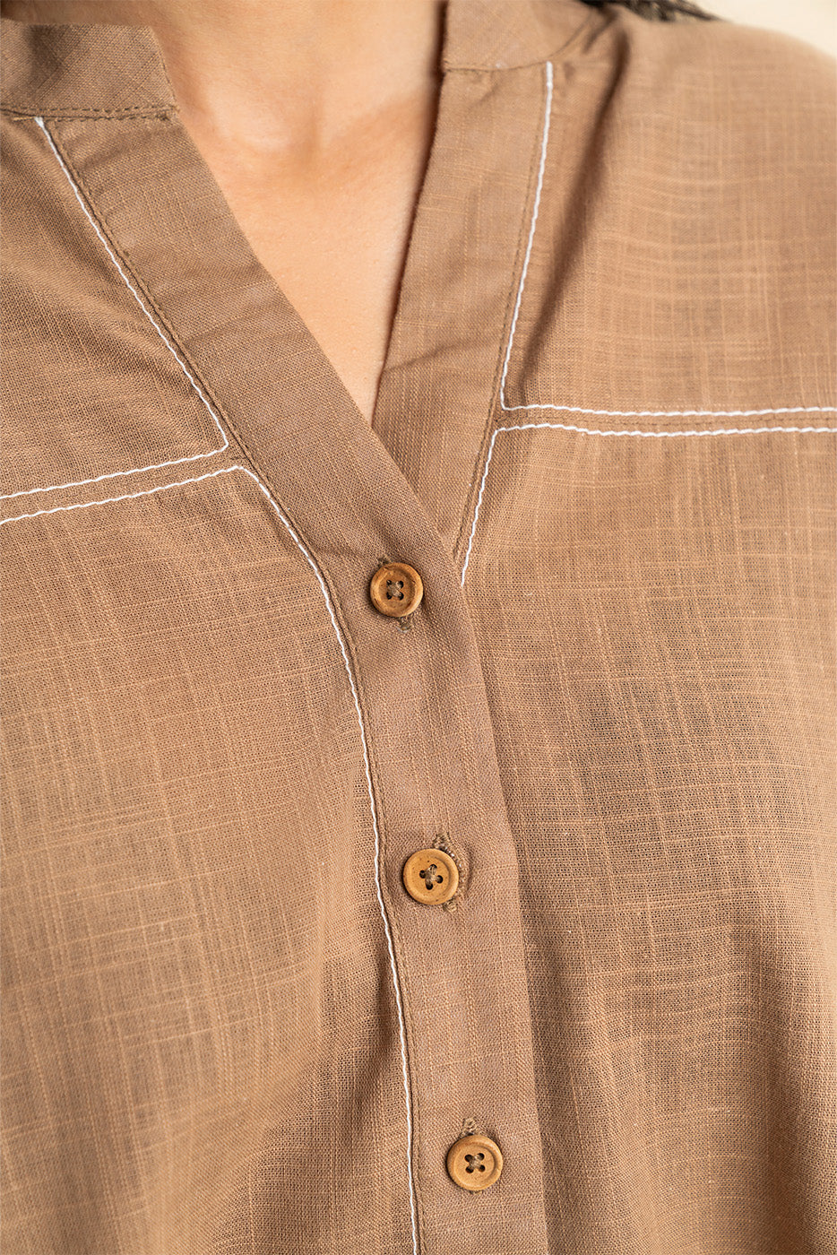 SOLID COTTON LINEN TOP (FLOW)