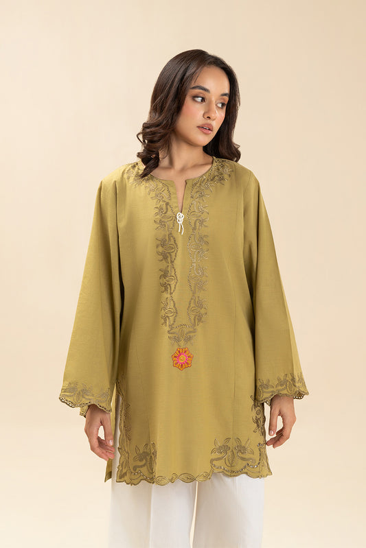 SOLID SLUB BLOUSE (FLOW)