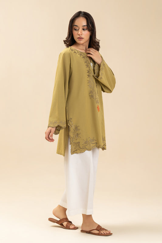 SOLID SLUB BLOUSE (FLOW)