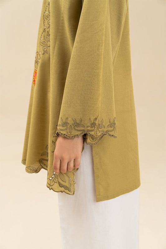 SOLID SLUB BLOUSE (FLOW)