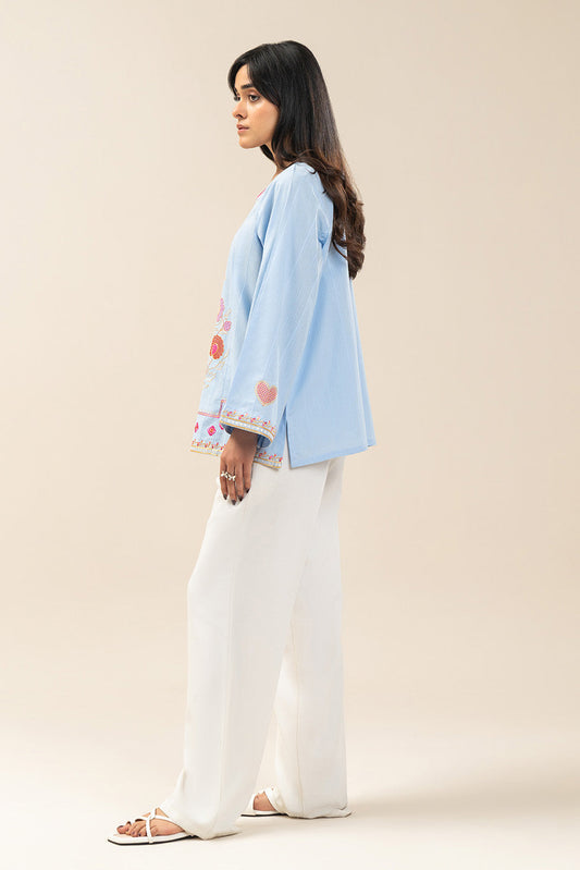 EMBROIDERED DOBBY BLOUSE (FLOW)