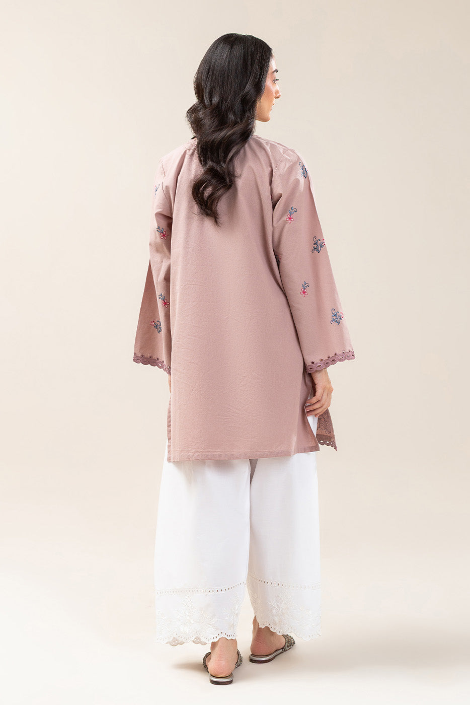 EMBROIDERED COTTON LINEN SHIRT(FLOW)