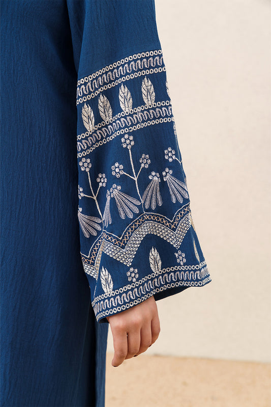 2 PIECE EMBROIDERED POLY CREPE SUIT (FLOW)
