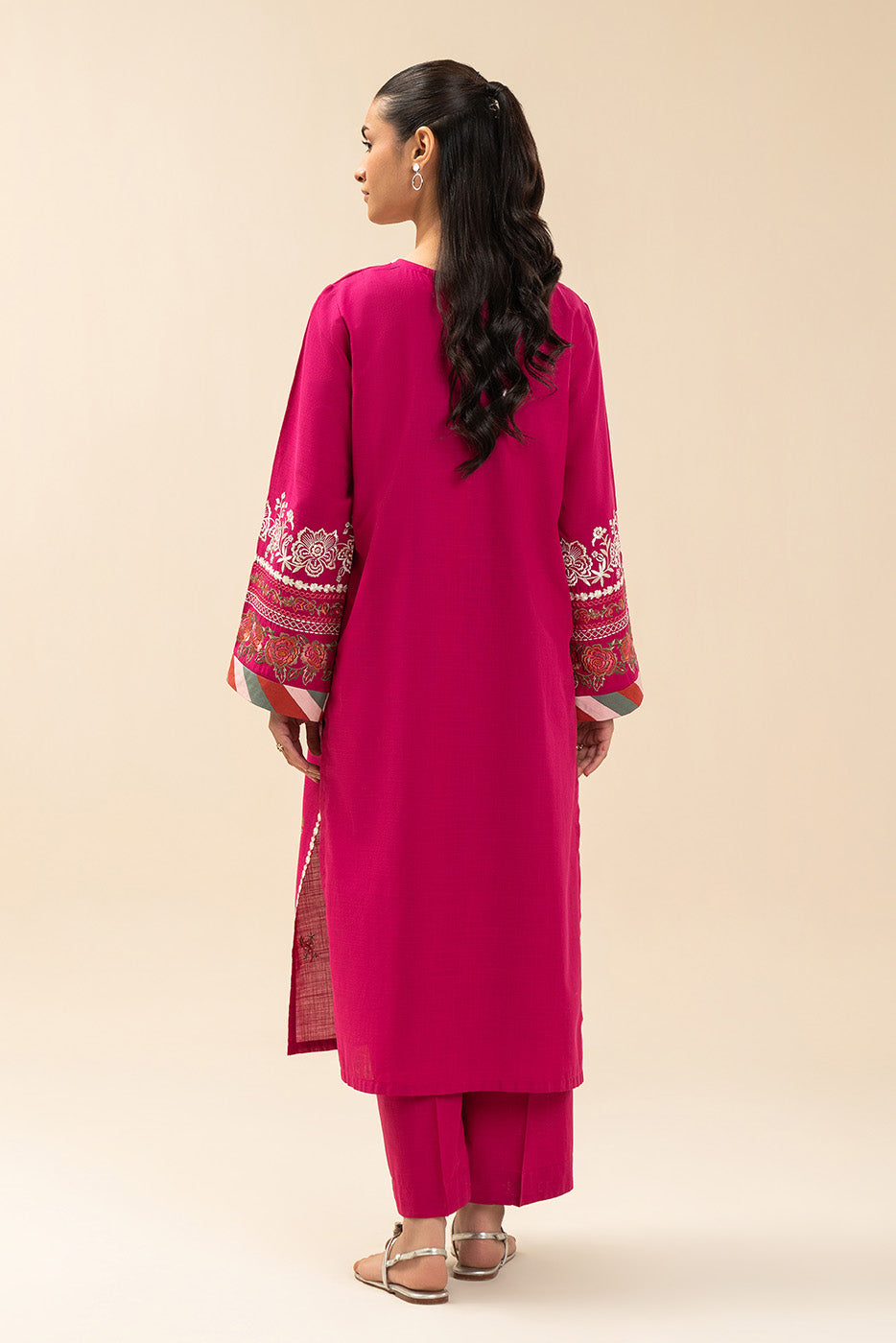 2 PIECE EMBROIDERED TWO WAY SLUB SUIT (HIGH CASUAL)