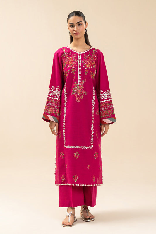 2 PIECE EMBROIDERED TWO WAY SLUB SUIT (HIGH CASUAL)