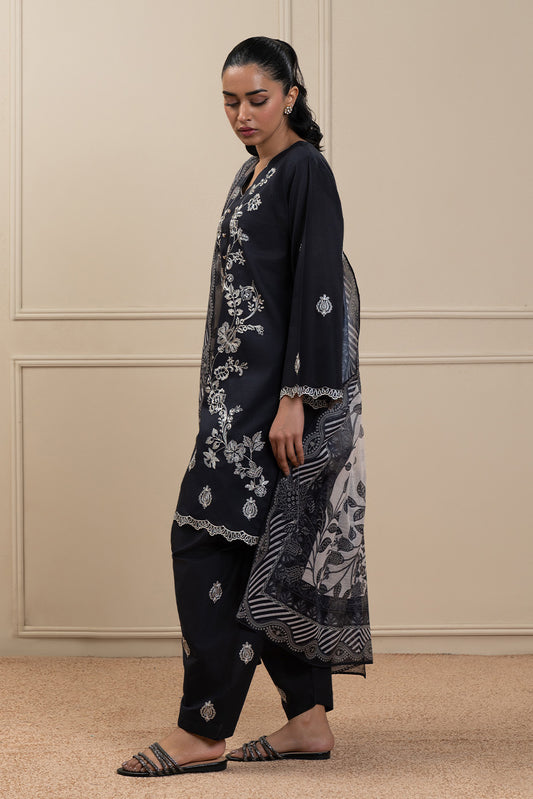 3 PIECE EMBROIDERED LAWN SUIT (HIGH CASUAL)