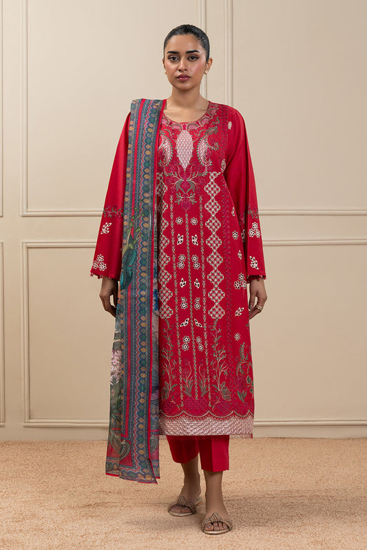 3 PIECE EMBROIDERED LAWN SUIT (HIGH CASUAL)