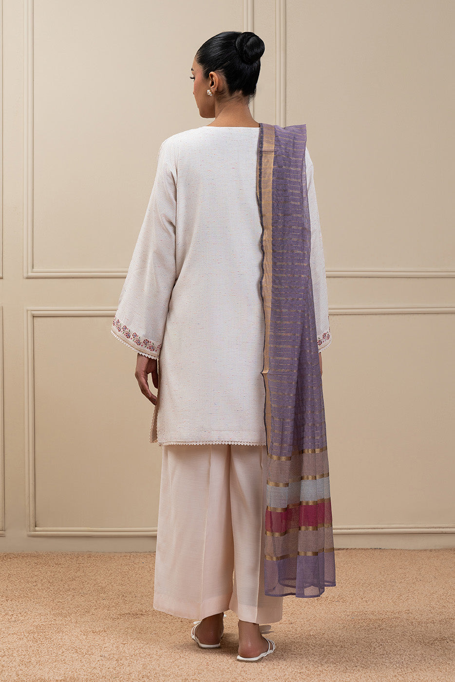 3 PIECE EMBROIDERED MULTI NEPS NET SUIT (HIGH CASUAL)