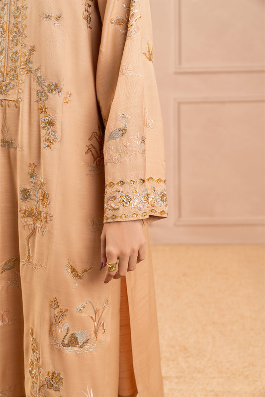 2 PIECE EMBROIDERED RAW SILK SUIT (LUXURY PRET)
