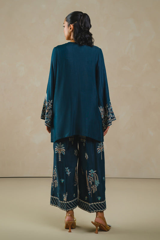 2 PIECE EMBROIDERED RAW SILK SUIT (LUXURY PRET)