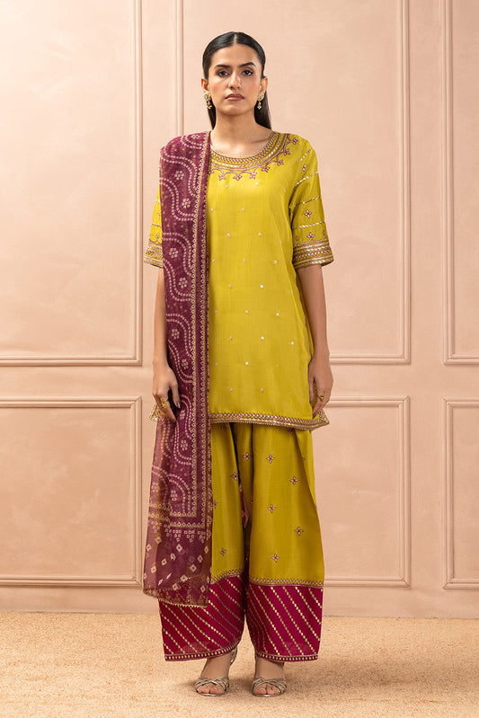 3 PIECE EMBROIDERED RAW SILK SUIT (LUXURY PRET)