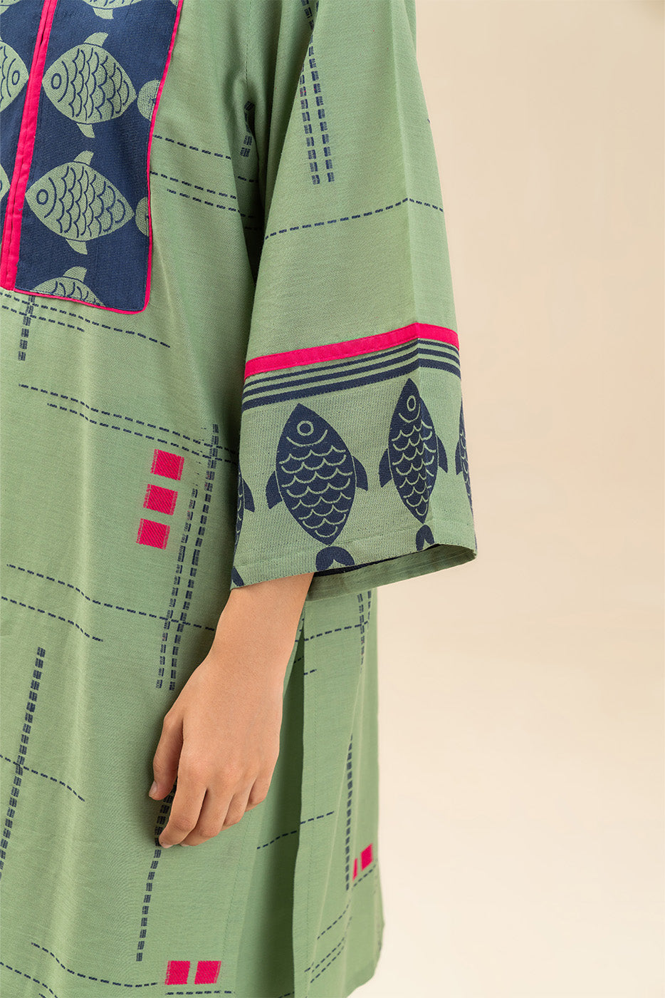 SOLID JACQUARD SHIRT (PRET)