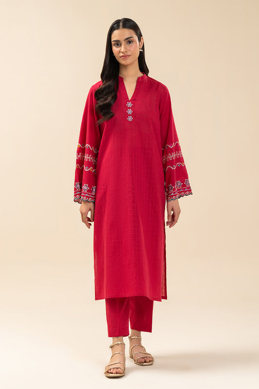 2 PIECE EMBROIDERED DORIA SUIT (PRET)